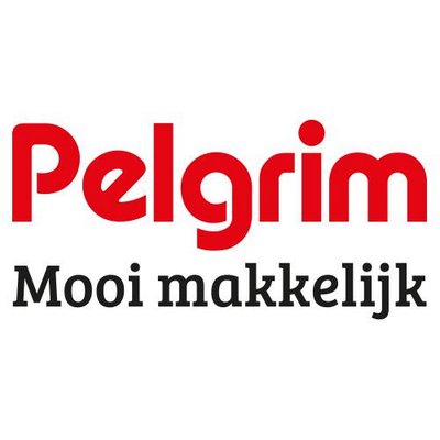 Pelgrim logo in wit en rood. te koop bij Pelgrim Dealer